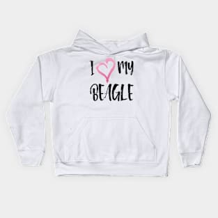 I Love My Beagle! Kids Hoodie